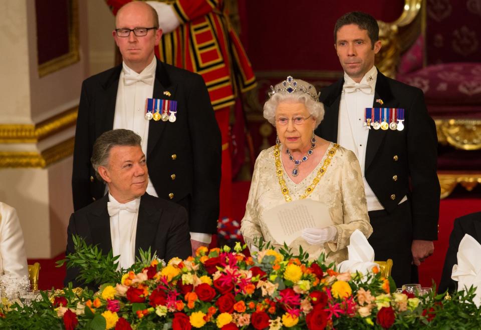 state banquet held in honour of president santos of colombia and mrs santos