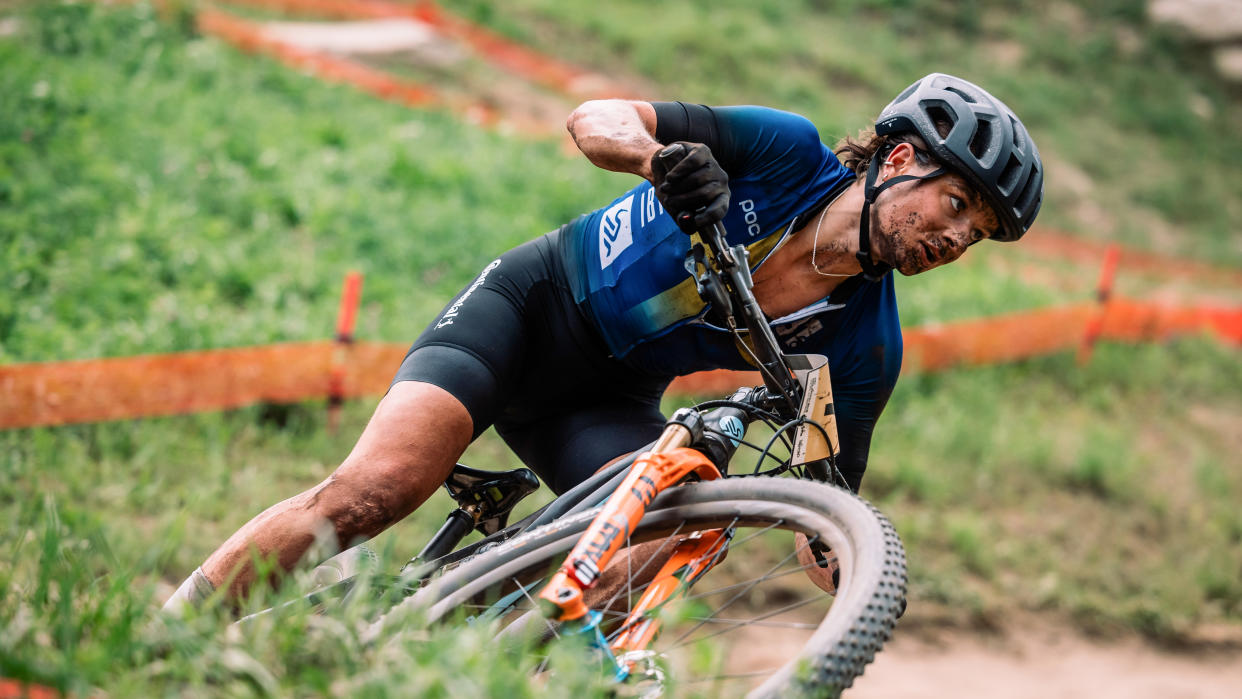  TRENTO, ITALY - JULY 02: Jenny Rissveds of Sweden of Italy competes in the Cross-Country Olympic discipline of the UCI Mountain Bike World Cup Val Di Sole on July 02, 2023 in Trento, Italy. (Photo by Piotr Staron/Getty Images) 