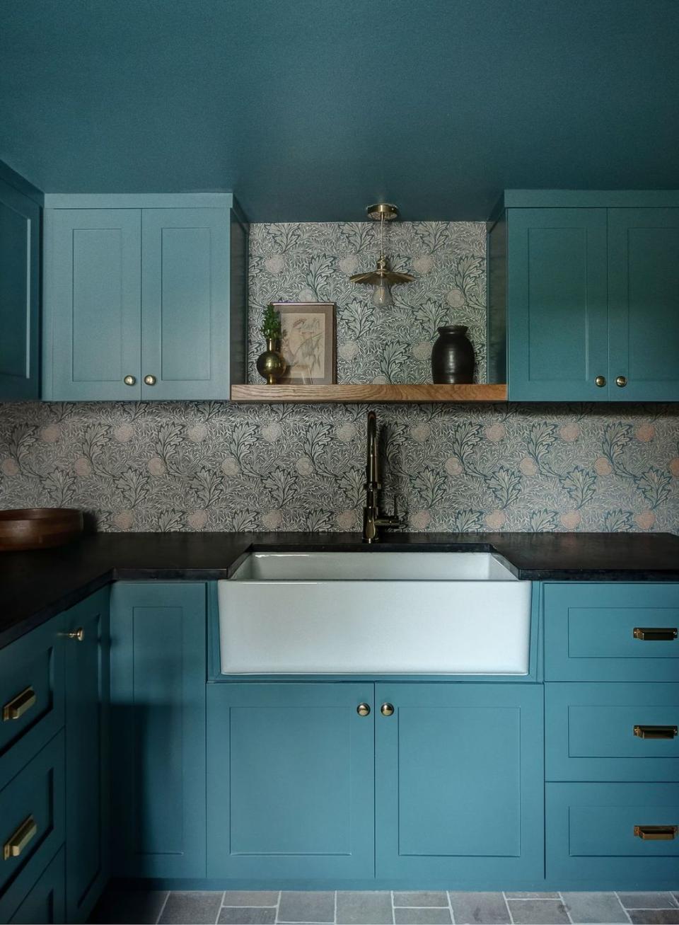 teal laundry room