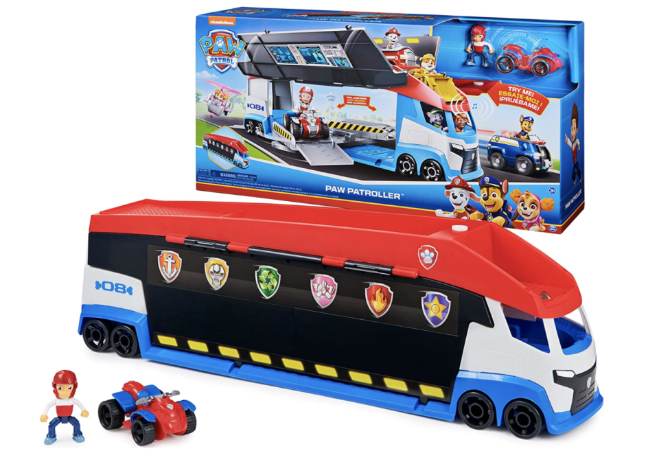 Paw Patrol Dual Vehicle Launchers in red and blue and black (Photo via Amazon)