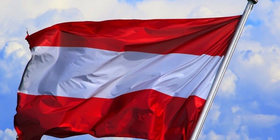 The flag of Austria