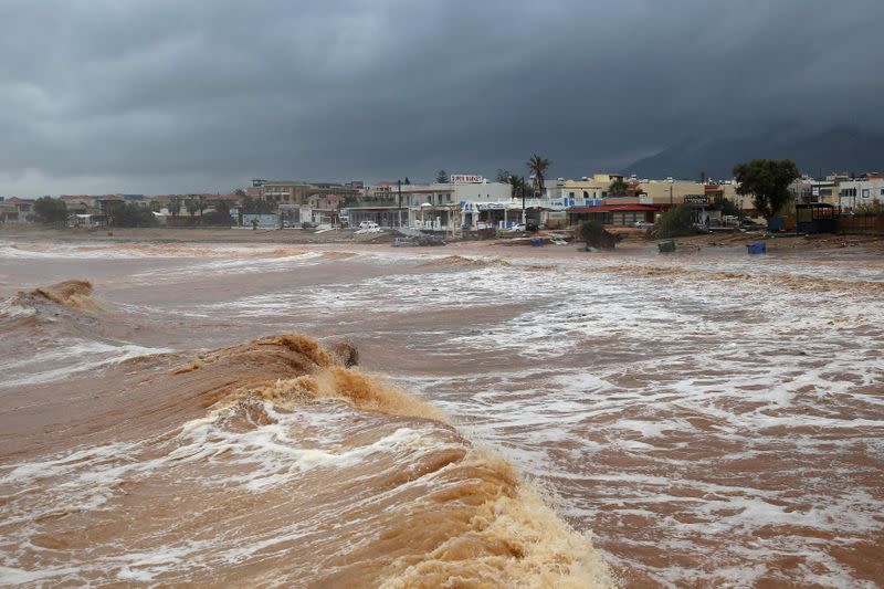 Heavy floods on the island of Crete