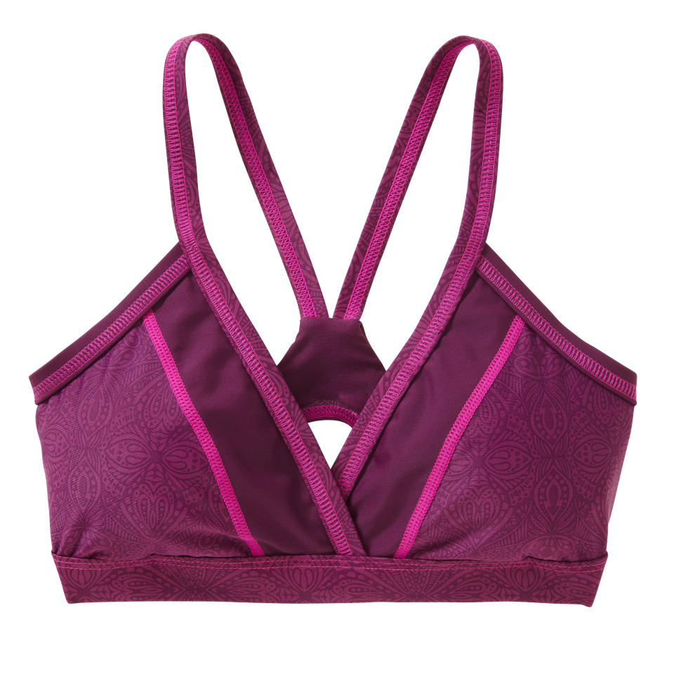 This product image released by Athleta shows a bikini top. Swim separates, including bikini and tankini tops, and brief, bikini and short-style bottoms, were introduced into wide distribution several years ago. They were intended to solve a practical problem when consumers needed a bigger top or bigger bottom, but women have since started using them to make a style statement. (AP Photo/Athleta)