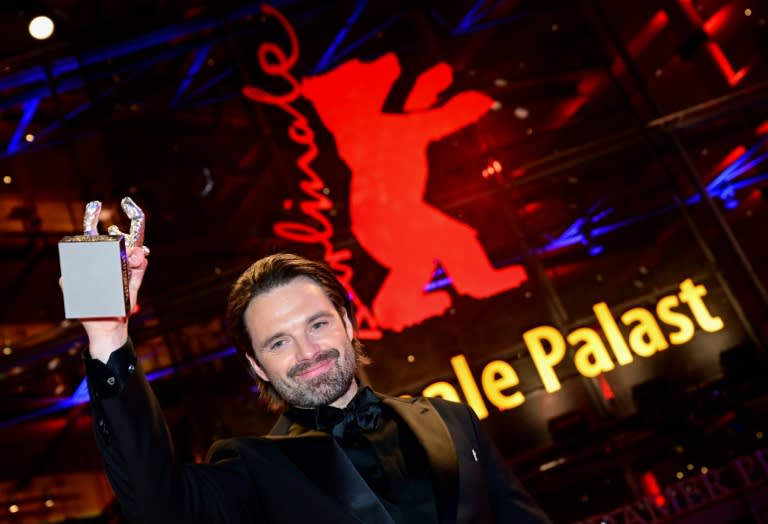 Sebastian Stan, who won best actor at the Berlin Film Festival, plays Donald Trump in 'The Apprentice' (Tobias SCHWARZ)