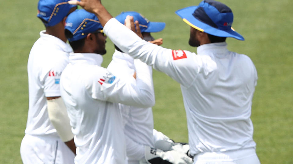 Sri Lankan players in action against a Cricket Australia XI last week. None have been accused of any wrongdoing. (Photo by Robert Cianflone/Getty Images)