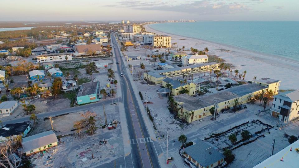 Nearly six months after Hurricane Ian devastated Southwest Florida, parts of Fort Myers Beach remain damaged. Photographed Thursday, March 23, 2023. 