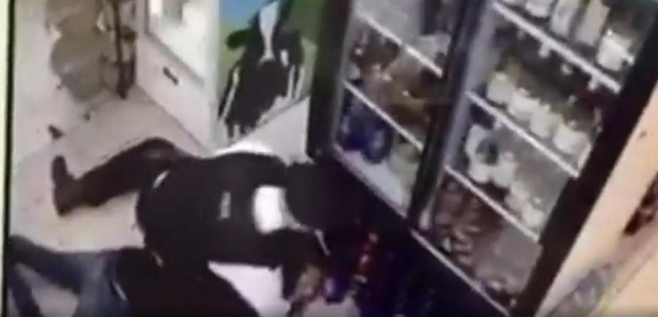 A screen grab of footage being investigated over the death of Rashan Charles in Dalston (CCTV)