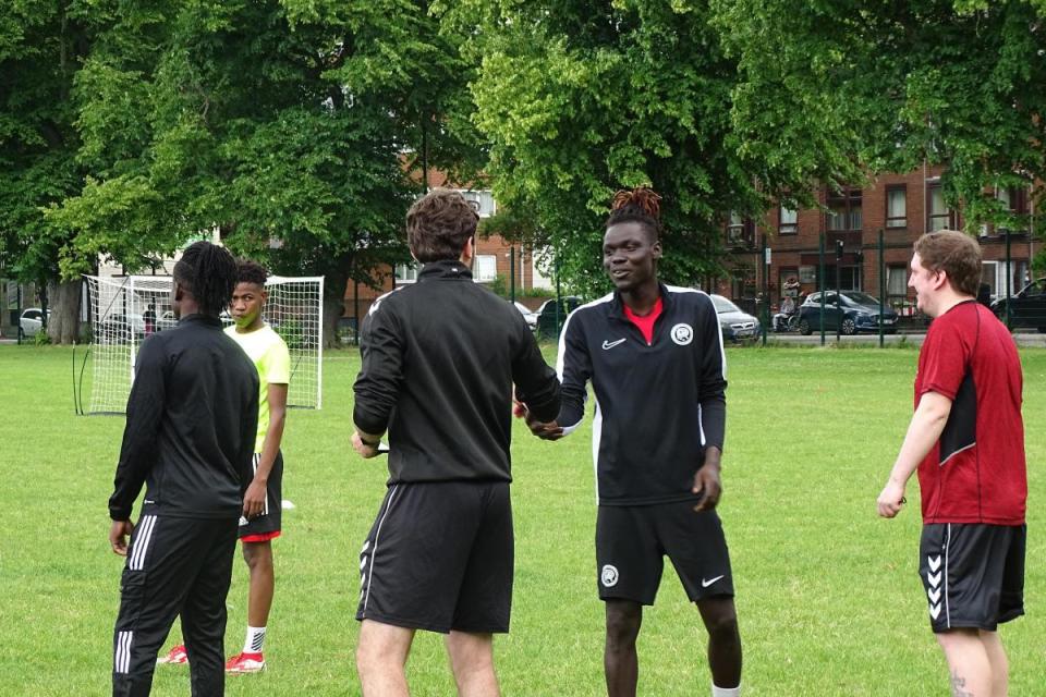 Saints Foundation host regular football sessions for refugees <i>(Image: Saints Foundation)</i>