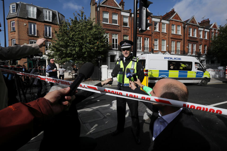 <p>Deputy Chief Constable Adrian Hanstock of the British Transport Police makes a statement to the media after an incident at Parsons Green underground station in London, Britain, Sept. 15, 2017. (Photo: Luke MacGregor/Reuters) </p>