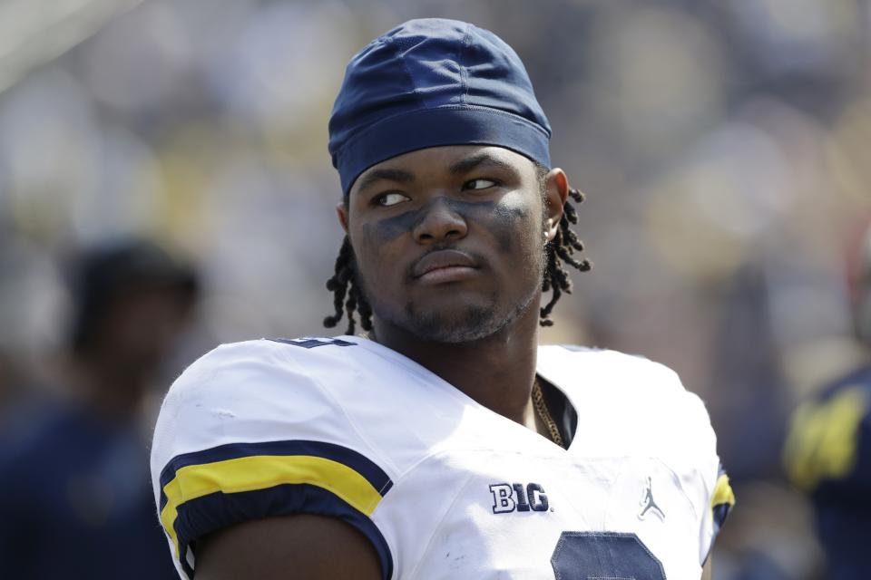 Michigan defensive end Rashan Gary was the No. 1 recruit in the nation in 2016. (AP Photo/Carlos Osorio)