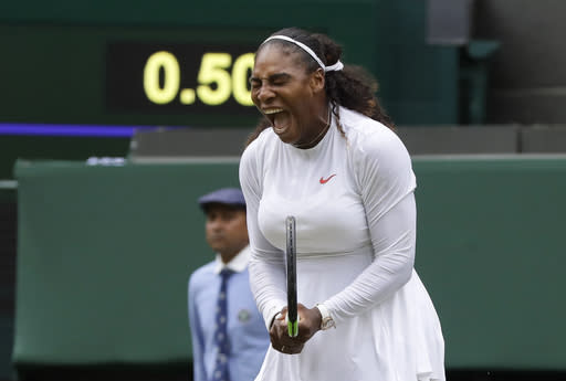 Serena Williams won her second-round match against Viktoriya Tomova in commanding fashion. (AP Photo)