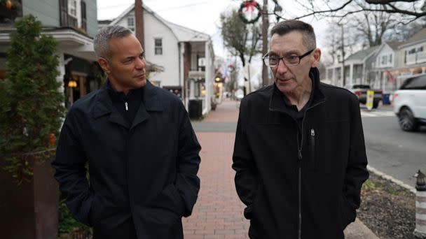 PHOTO: Dean Faiello walks with ABC News correspondent David Scott. (ABC News)