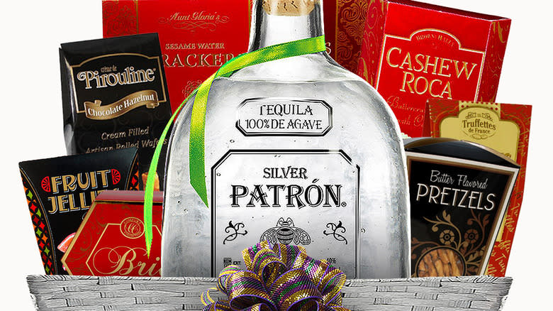 Patrón Silver Tequila Gift Basket
