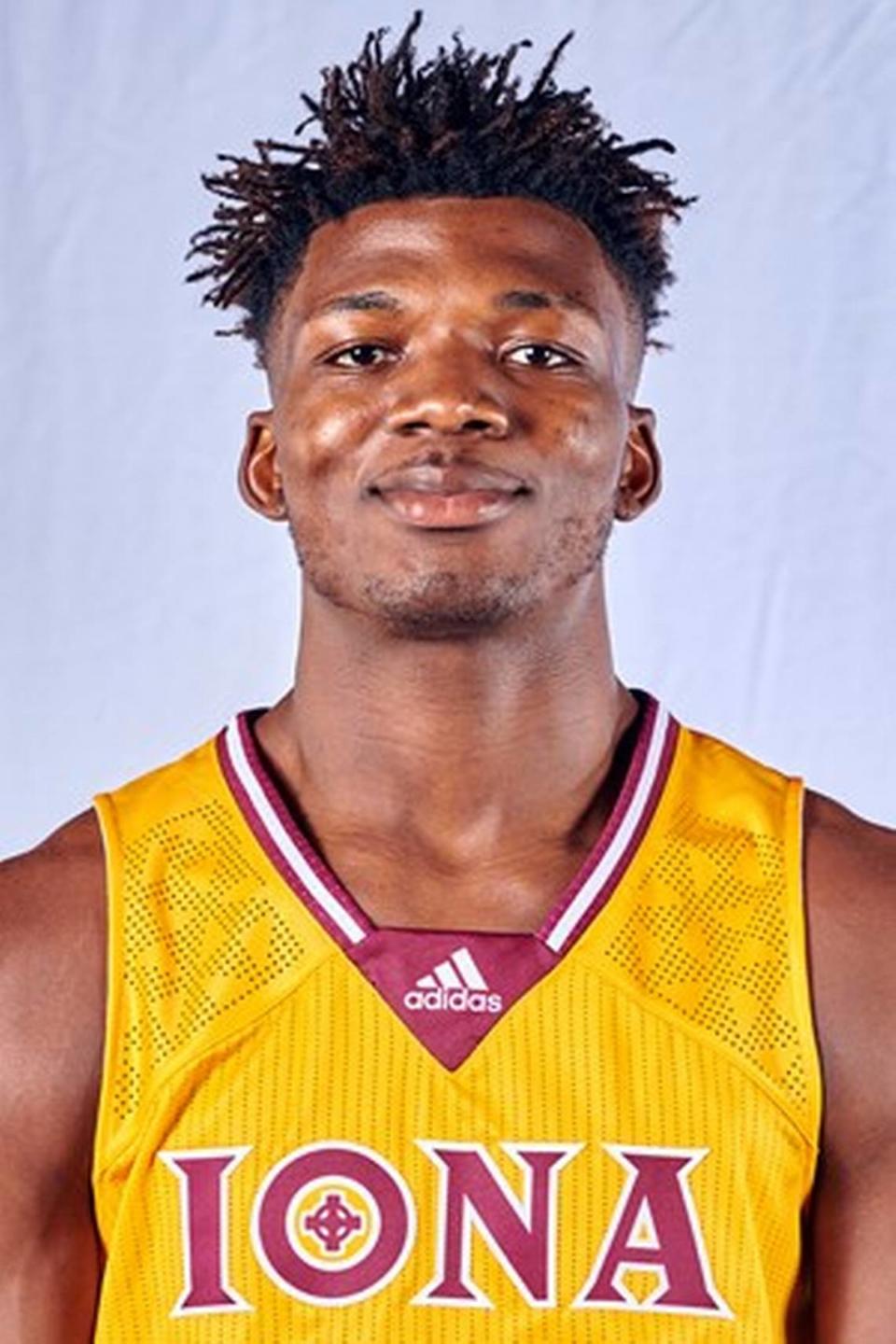 Iona forward Nelly Junior Joseph.