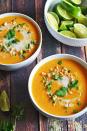 <p>For the perfect spicy kick this holiday season, try adding fresh ginger and Thai red curry paste into the mix.</p><p><em><a href="http://hostthetoast.com/thai-coconut-curry-butternut-squash-soup/" rel="nofollow noopener" target="_blank" data-ylk="slk:Get the recipe from Host the Toast;elm:context_link;itc:0;sec:content-canvas" class="link ">Get the recipe from Host the Toast</a></em><em><a href="https://fussfreeflavours.com/butternut-squash-tahini-lemon-soup/" rel="nofollow noopener" target="_blank" data-ylk="slk:»;elm:context_link;itc:0;sec:content-canvas" class="link "> »</a></em></p>
