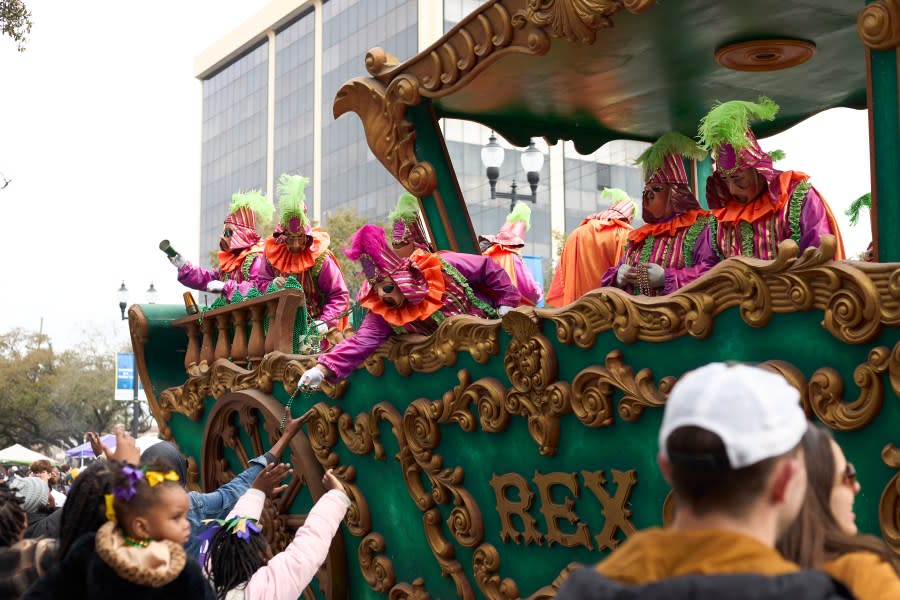 Krewe of Rex parade rolls on Mardi Gras Day, Tuesday, Feb. 13, 2024. (WGNO/Zach Labbe)