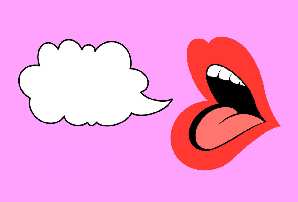 Speaking lips clipart background
