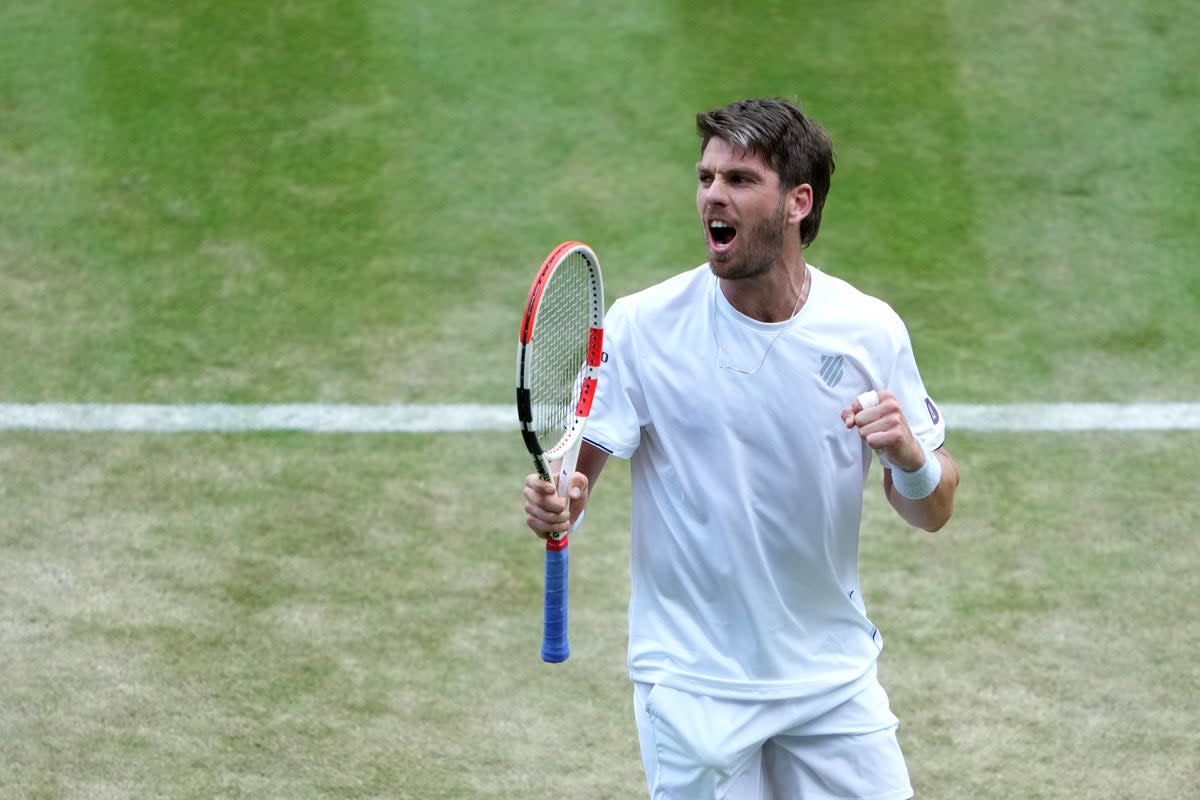 Cameron Norrie clenches his fist after beating Tommy Paul (Zac Goodwin/PA) (PA Wire)