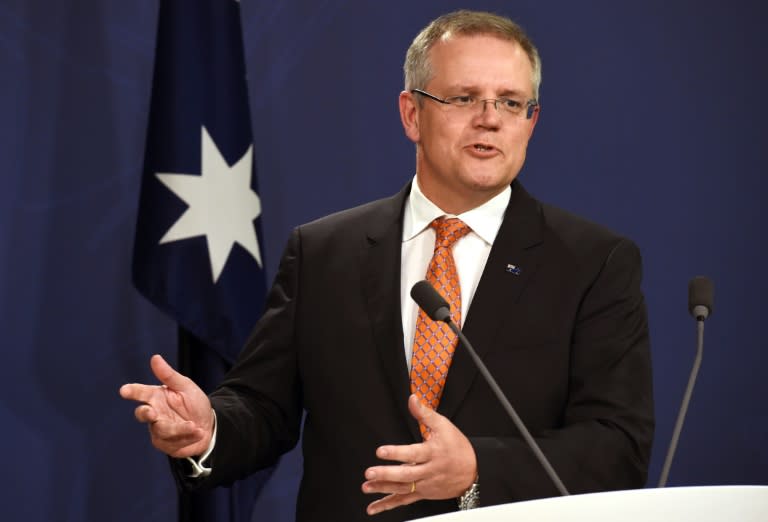 Australia's Treasurer Scott Morrison said Australia's economy was strengthening and heading in the right direction