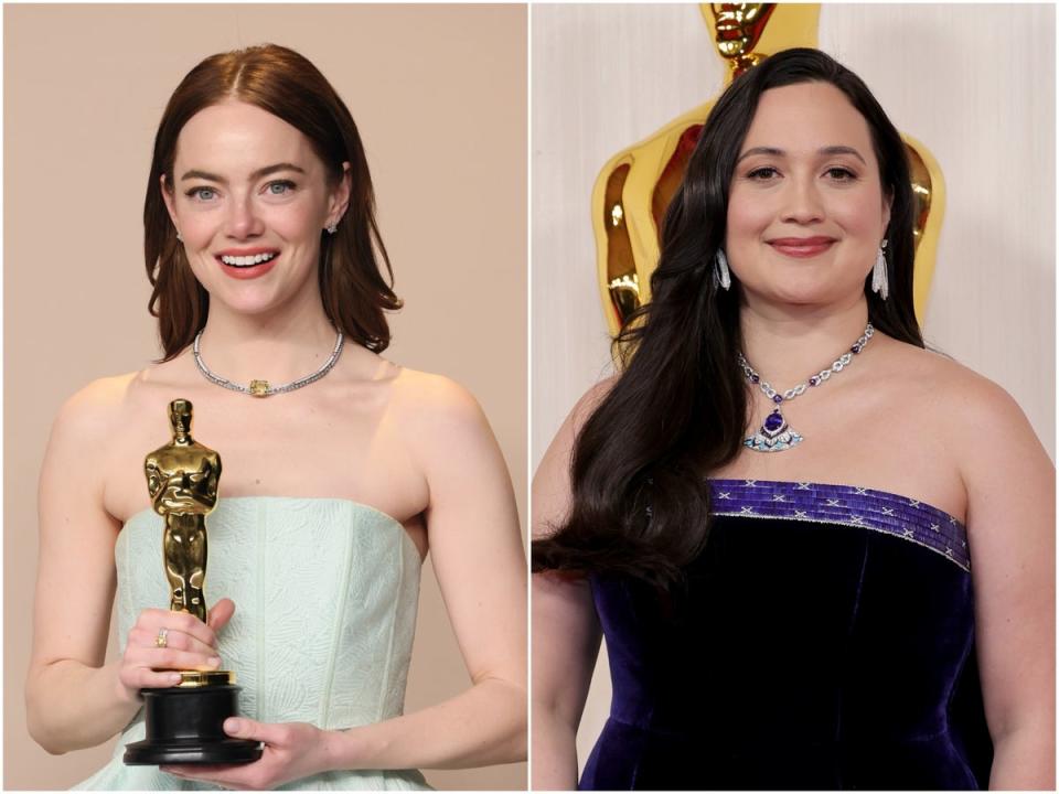 Emma Stone and Lily Gladstone at the Oscars (Getty)