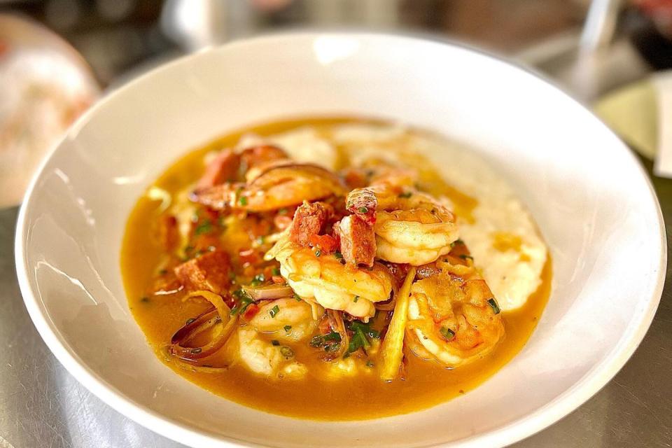 The shrimp and grits from The Hackney in Washington N.C.