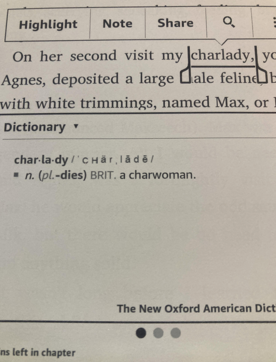Dictionary defining "charlady" as British for "charwoman"