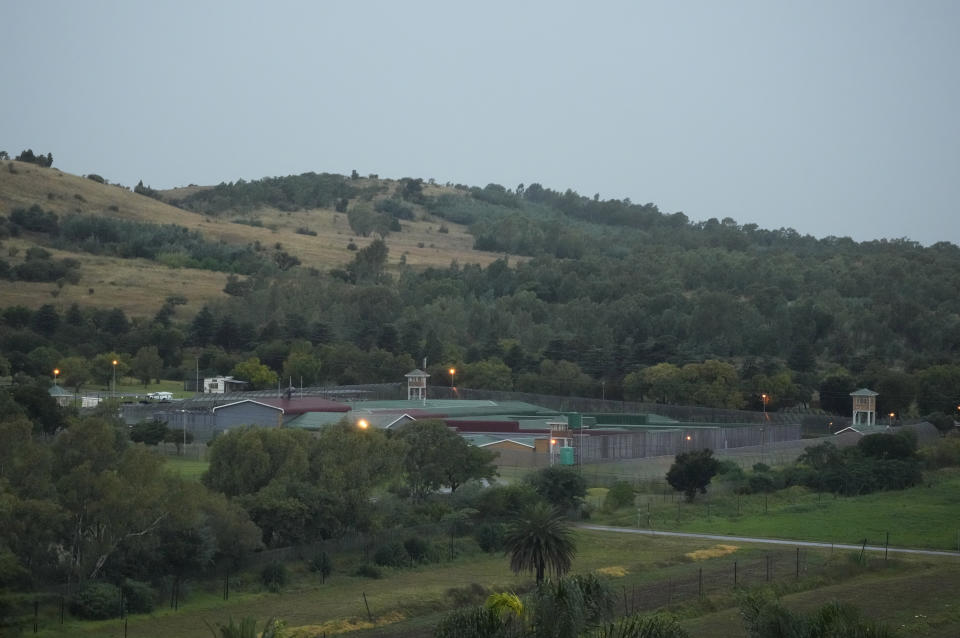 A view of the Atteridgeville Prison where Oscar Pistorius is being held, ahead of a parole hearing, in Pretoria, South Africa, Friday, March 31, 2023. The parents of Reeva Steenkamp, the woman Oscar Pistorius shot dead 10 years ago, will oppose the former Olympic runner's application for parole, their lawyer said Friday. (AP Photo/Themba Hadebe)