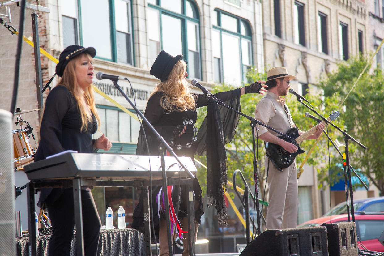 Fleetwood Mac Mania, a tribute band to Fleetwood Mac, performed Saturday on the Coshocton Court Square part of a three part summer concert series. Double Vision, a tribute to Foreigner, was on June 25 and country singer ERNEST will be on Aug. 5.