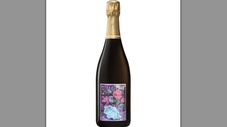 champagne bottle with cool design