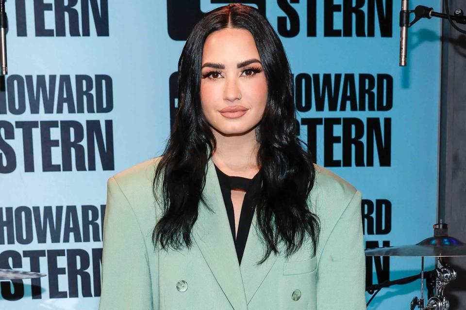 <p>Mike Coppola/Getty</p> Demi Lovato on SiriusXM