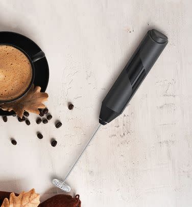 Bring a new element to their morning coffees with this handheld electric milk frother