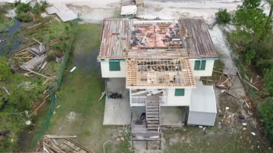 An aerial image of Hurricane Sally's destruction.  / Credit: CBS News