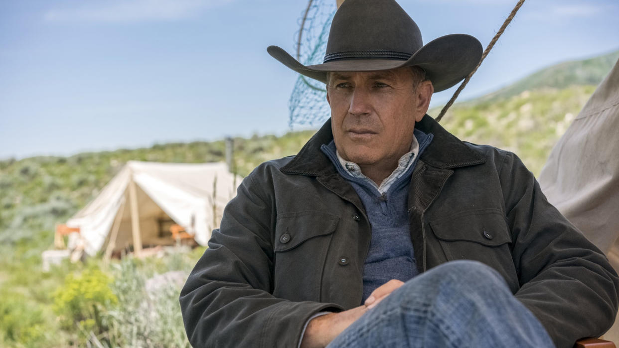  Kevin Costner as John Dutton in "Yellowstone.". 