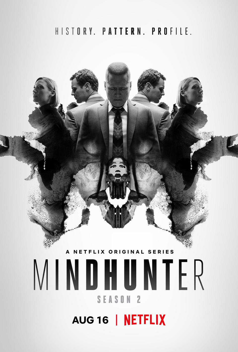 David Fincher's singular vision even extends to the posters for <i>MINDHUNTER</i> S2. (Netflix)