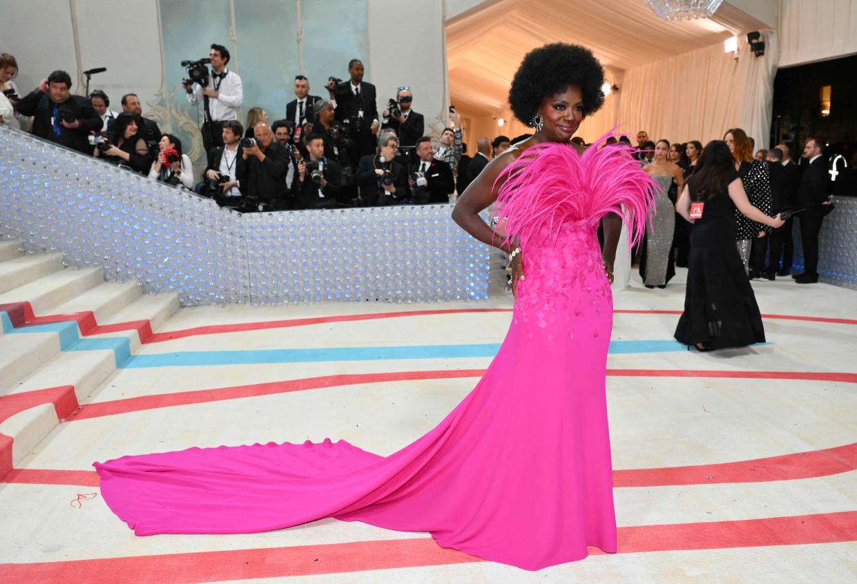 May 1, 2023: US actress Viola Davis arrives for the 2023 Met Gala at the Metropolitan Museum of Art, in New York. - The Gala raises money for the Metropolitan Museum of Art's Costume Institute. The Gala's 2023 theme is "Karl Lagerfeld: A Line of Beauty."