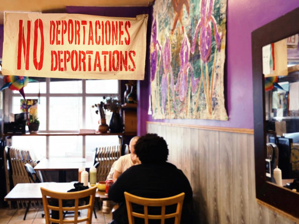 Interior of La Morada Mutual Aid Kitchen