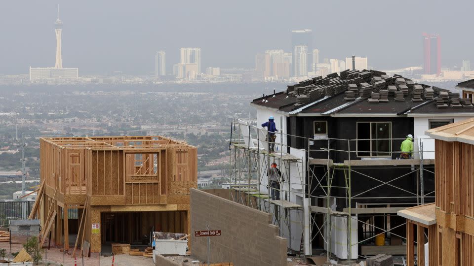 Homes under construction in the Summerlin community, on July 31, 2023, in Las Vegas, Nevada. - Ethan Miller/Getty Images