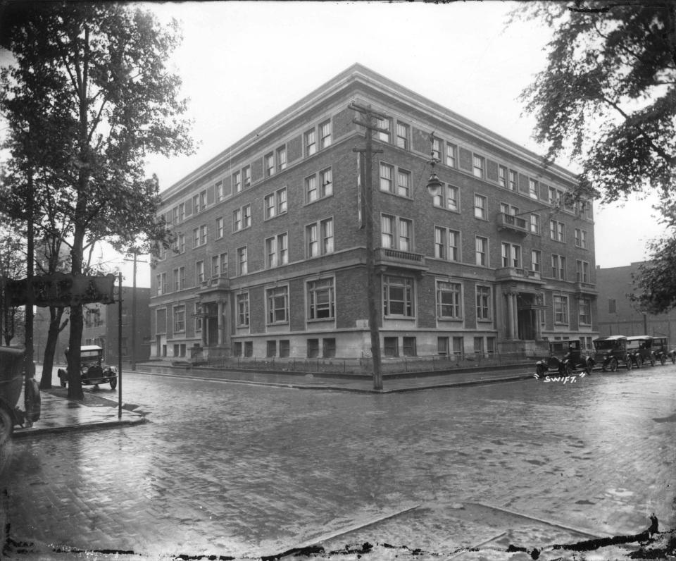 Muncie’s YMCA at the corner of Adams and Jefferson in 1925.