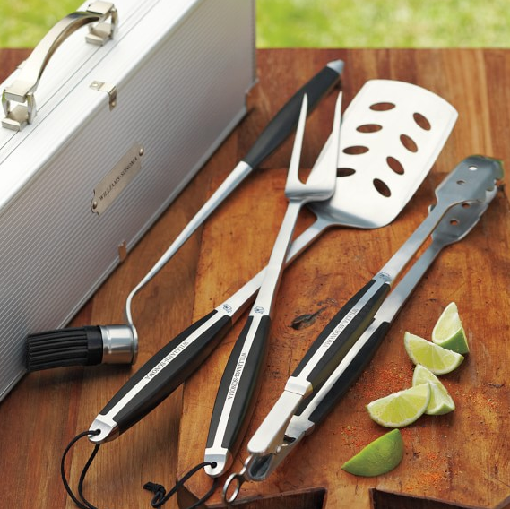 All the essentials for a backyard cookout in a personalized storage case. Williams-Sonoma Monogrammed BBQ Tools Set ($69)