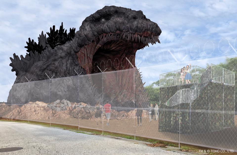 The anime theme park, Nijigen no Mori on Awaji Island, Hyogu Prefecture in Japan is opening a life-sized Godzilla attraction with a length of 120 metres in summer 2020. (Photo: Nijigen no Mori)