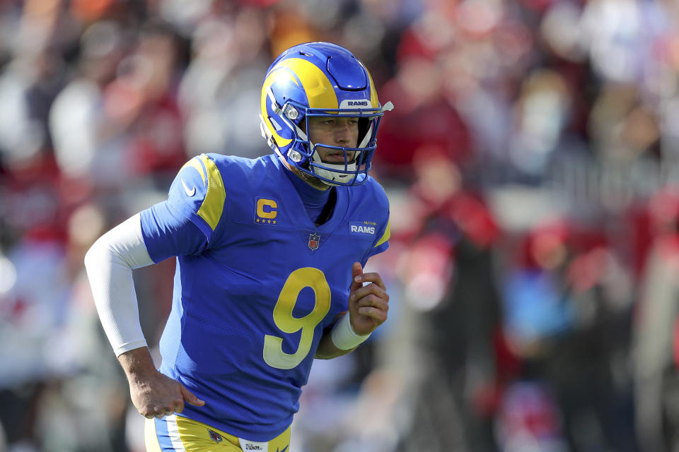 Can Matthew Stafford win a Super Bowl in his first Rams season? (AP Photo/Alex Menendez)