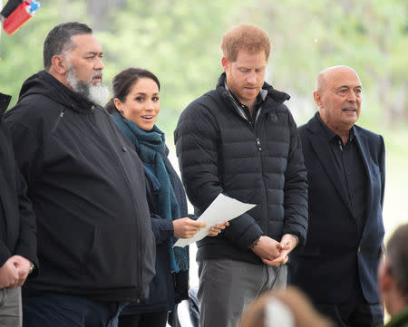 Britain's Prince Harry and Meghan, Duchess of Sussex visit Abel Tasman National Park, which sits at the north-Eastern tip of the South Island, New Zealand to visit some of the conservation initiatives managed by the Department of Conservation, October 29, 2018. Paul Edwards/Pool via REUTERS