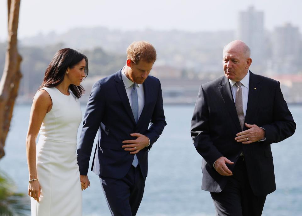 On the first day of her and Prince Harry's royal tour of Australia, Meghan Markle honored Princess Diana by wearing her jewelry.