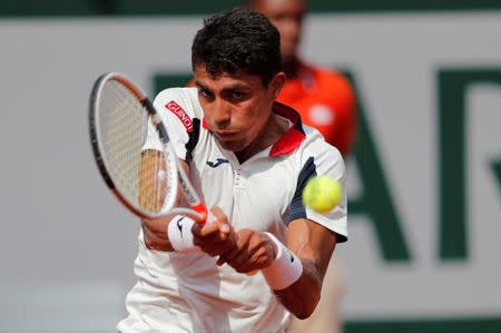 File photo: French Open : Roland Garros, Paris, France - 1/6/17 Brazil's Thiago Monteiro in action during his second round match against France's Gael Monfils Reuters / Gonzalo Fuentes