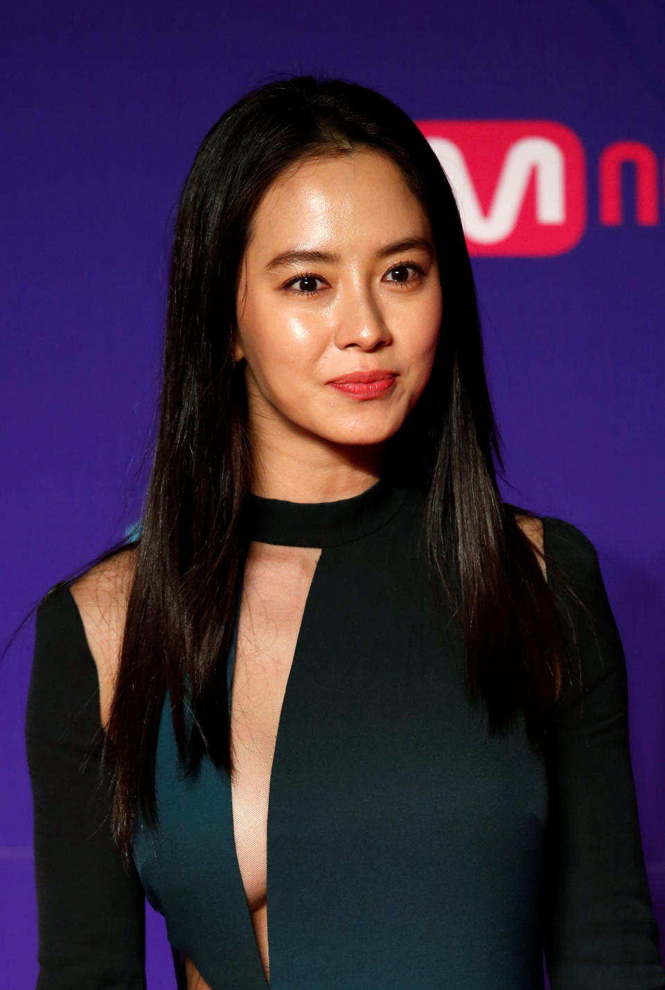 South Korean actor Song Ji-hyo poses during the Mnet Asian Music Awards in Hong Kong