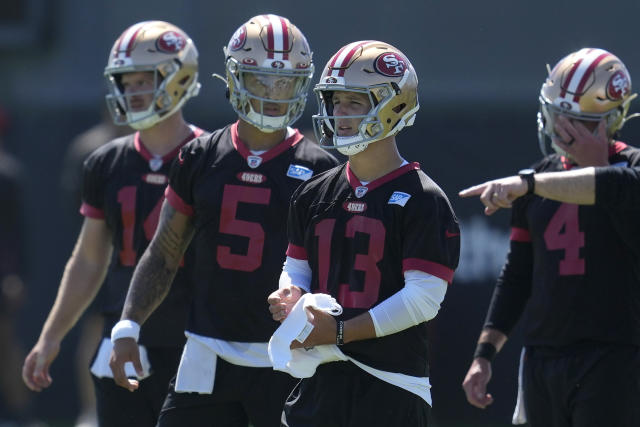 49ers QB Brock Purdy returns to practice for the first time since elbow  surgery - The San Diego Union-Tribune