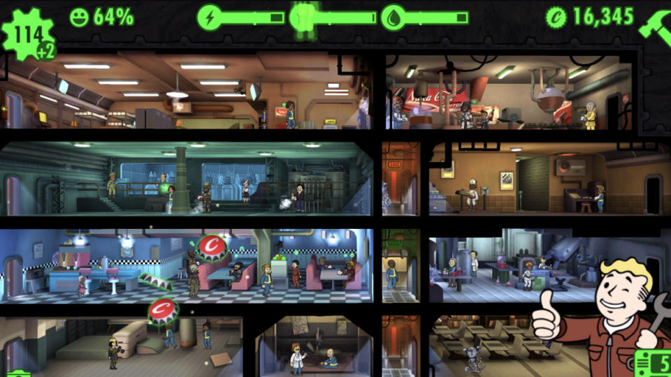 Captura de pantalla de Fallout Shelter.