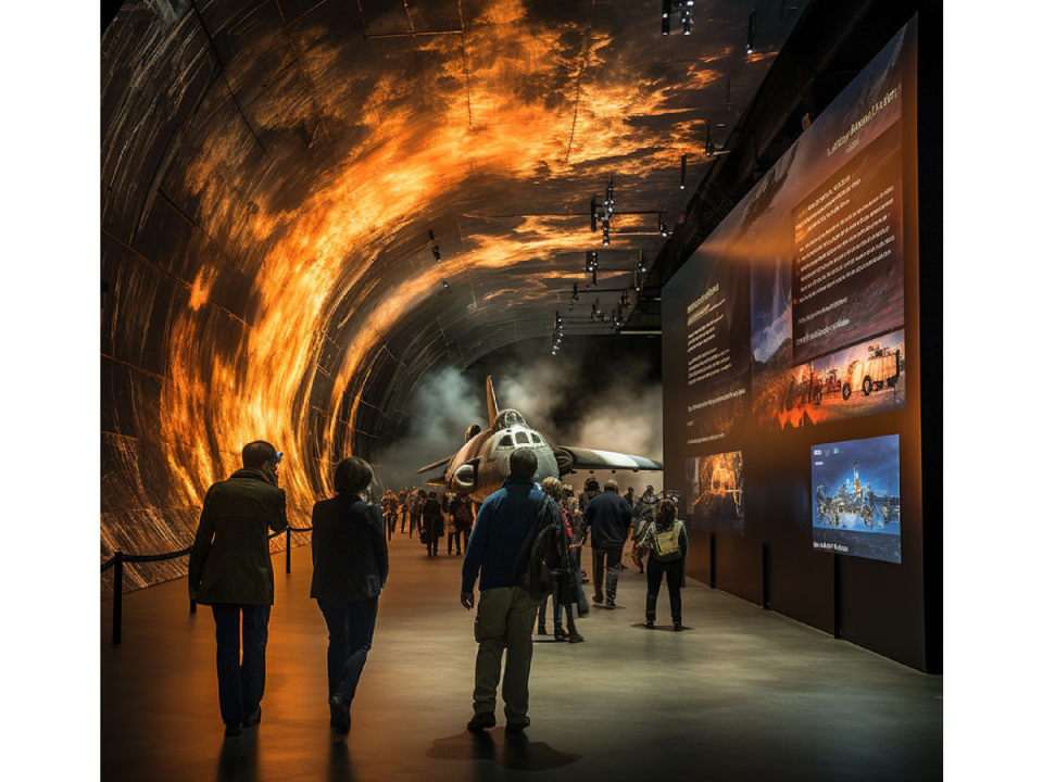 Visitors to the tunnel can expect big screens and “realistic scents” (The London Tunnels Ltd)