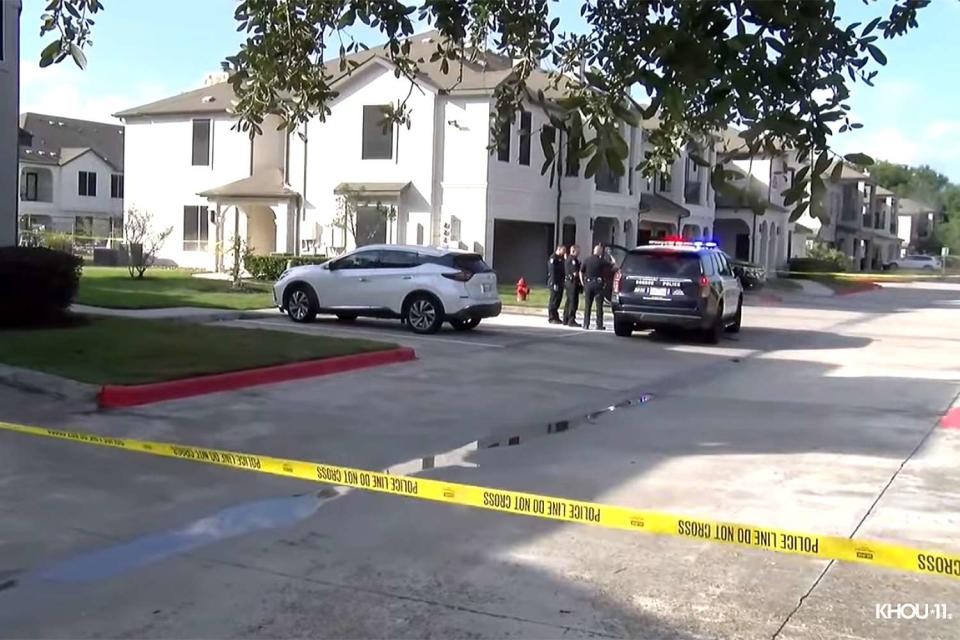 Crime scene where a mother of two was stabbed to death in Texas