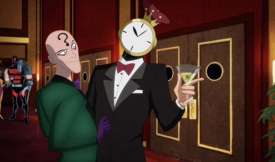 The Riddler and Clock King on season 3 of Harley Quinn